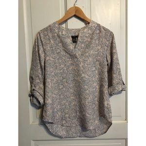 Ann Taylor Factory Petite Split Neck Blouse